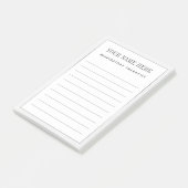 Atemtherapeut Silver Border Post-it Notes Klebezettel (angewinkelt)