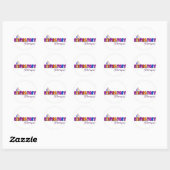 Atemtherapeut Stickman Gifts Runder Aufkleber (Blatt)