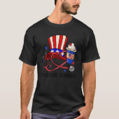 Atemtherapeut Usa Cup Uncle Sam Hat Stetho T-Shirt (Vorderseite)
