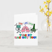 Atemtherapeut Valentinstag Design Lungen Squad Karte (Gelbe Blume)