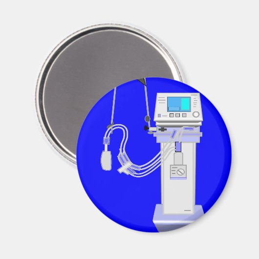 Atemtherapeut Ventilator Design Magnet (Vorderseite/Rückseite)