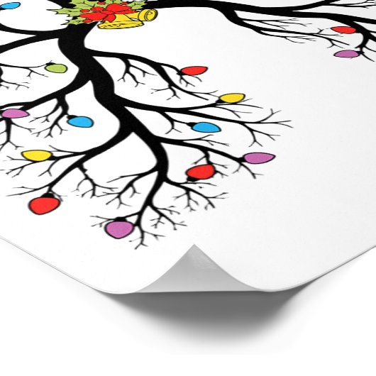 Atemtherapeut Weihnachtsbaumleuchten Pulmon Poster (Ecke)