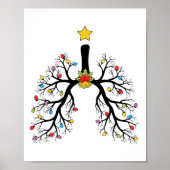 Atemtherapeut Weihnachtsbaumleuchten Pulmon Poster (Vorne)