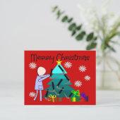 Atemtherapeut Weihnachtskarten Feiertagspostkarte (Stehend Vorderseite)