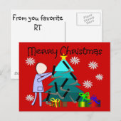Atemtherapeut Weihnachtskarten Feiertagspostkarte (Vorne/Hinten)