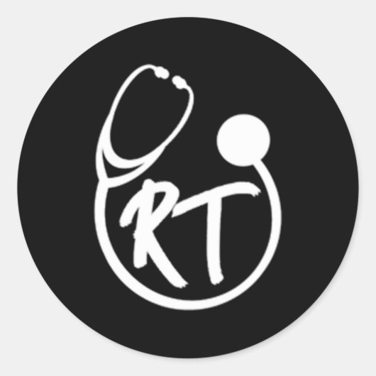 Atemtherapeutin Stethoscope Pocket Runder Aufkleber (Vorderseite)