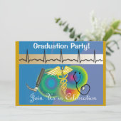 Atemtherapeutische Graduation Einladung (Stehend Vorderseite)