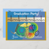 Atemtherapeutische Graduation Einladung (Vorne/Hinten)