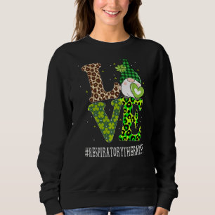 Atemtherapeutische Liebe St Patricks Day Gnome L Sweatshirt