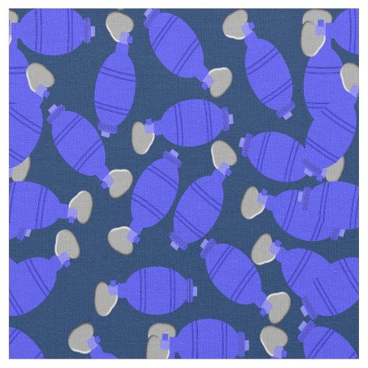 Atemtherapie Ambu Bags Fabric Navy Stoff (Nahaufnahme)