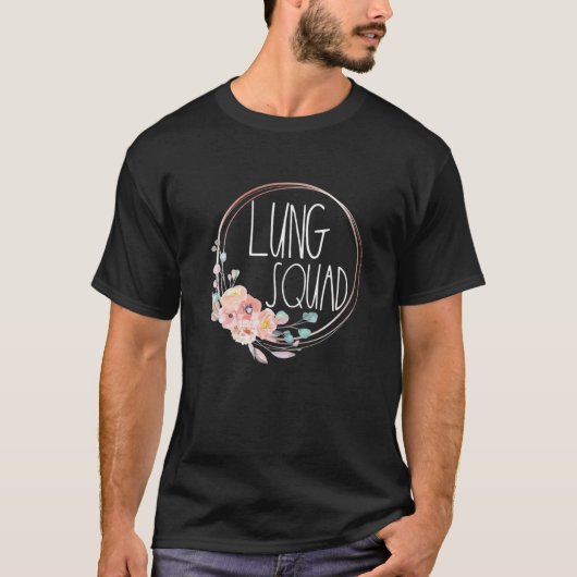 Atemtherapie Floral Lung Squad Team Pulmono T-Shirt (Vorderseite)