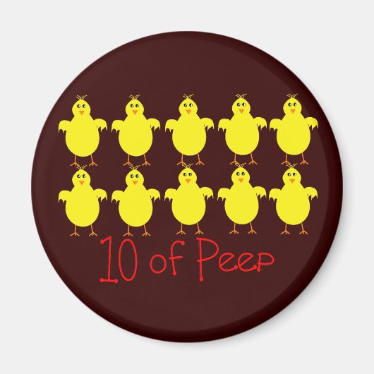 Atemtherapie Geschenke "10 von PEEP" Funny Magnet (Vorne)