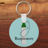 Atemtherapie Oxygen Tank Design Schlüsselanhänger (Vorderseite)