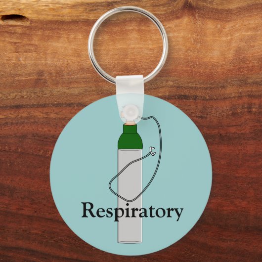 Atemtherapie Oxygen Tank Design Schlüsselanhänger (Vorderseite)