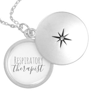 Atemtherapie Silver Locket Necklace