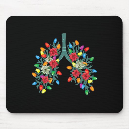 Atemtherapie Weihnachtslichttherapeut Lung Mousepad (Vorne)