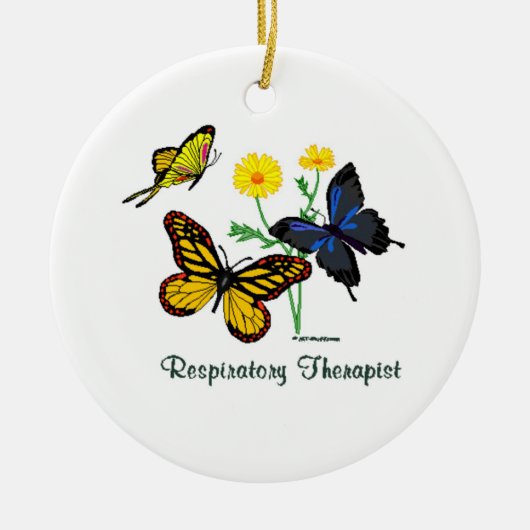Atemtherapieschmetterlinge Keramikornament (Vorne)