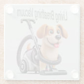 Atemvakuum Hund Glasuntersetzer (Rückseite)