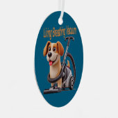 Atemvakuum Hund Ornament Aus Metall (Vorderseite Rechts)