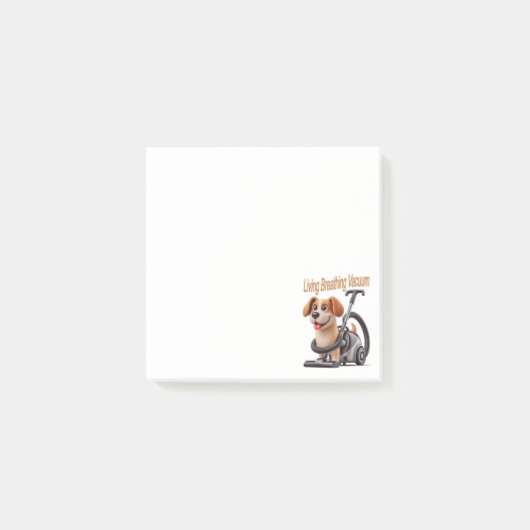 Atemvakuum Hund Post-it Klebezettel (Vorderseite)