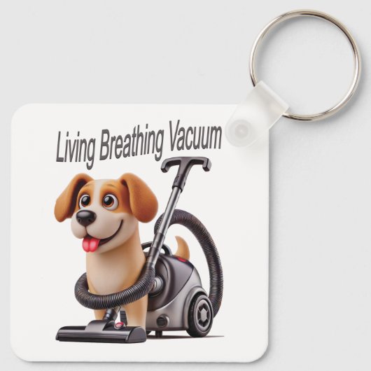 Atemvakuum Hund Schlüsselanhänger (Rückseite)