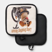 Atemvakuum Hund Topflappen (Vorderseite/Rückseite)