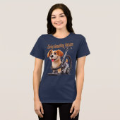 Atemvakuum Hund Tri-Blend Shirt (Vorderseite voll)