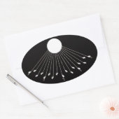 Aten Gottes echter Symbolaufkleber Ovaler Aufkleber (Umschlag)