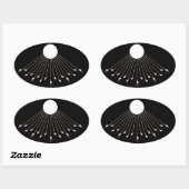 Aten Gottes echter Symbolaufkleber Ovaler Aufkleber (Blatt)