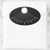 Aten Gottes echter Symbolaufkleber Ovaler Aufkleber (Tasche)