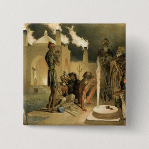 Ateseh-Gah, amerikanischer Ureinwohner gewidmet Button