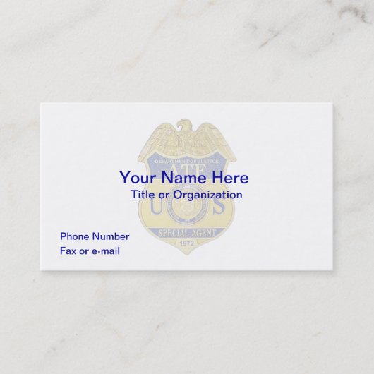 ATF Abzeichen Business Card Visitenkarte (Vorderseite)