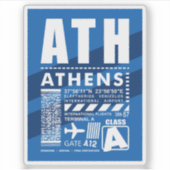 ATH Athens Flughafen Aufkleber (Vorderseite)