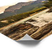 Athabasca Falls Canada stilisiert Poster (Ecke)