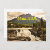 Athabasca Falls Canada stilisiert Postkarte (Vorne/Hinten)