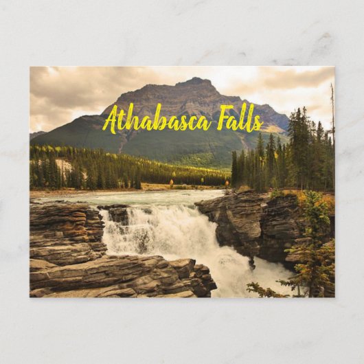 Athabasca Falls Canada stilisiert Postkarte (Vorderseite)