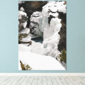 Athabasca Falls gefroren Leinwanddruck (Insitu (Holzboden))