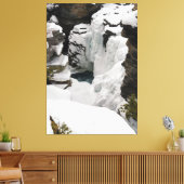 Athabasca Falls gefroren Leinwanddruck (Insitu (Wohnzimmer))