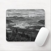 Athabasca Lookout, monochrome Landschaftsfotografi Mousepad (Mit Mouse)