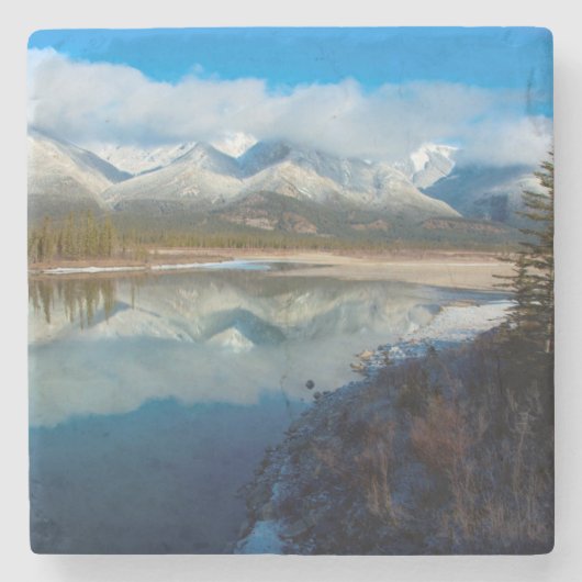 Athabasca River, Jasper Nationalpark, Alberta Steinuntersetzer (Vorderseite)