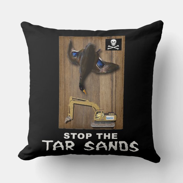 Athabasca Tar Sands Duck Mount Kissen (Vorderseite)