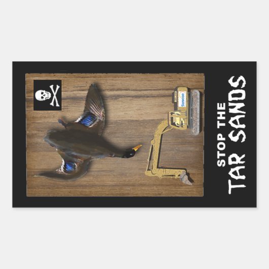 Athabasca Tar Sands Duck Mount Rechteckiger Aufkleber (Vorderseite)