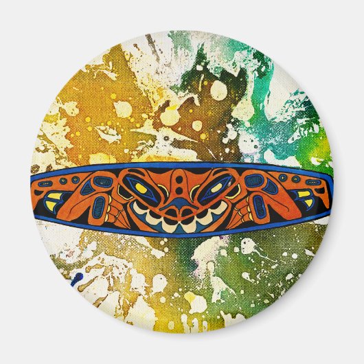 Athabascan Totem von Michael Moffa Magnet (Vorne)