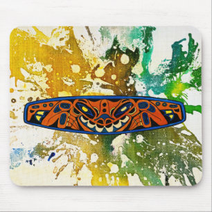 Athabascan Totem von Michael Moffa Mousepad