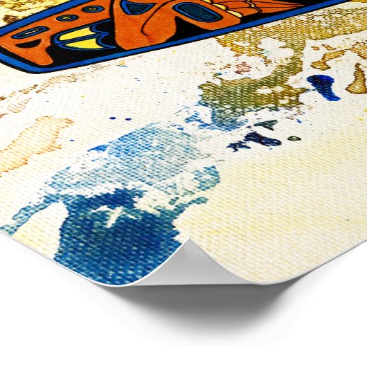 Athabascan Totem von Michael Moffa Poster (Ecke)