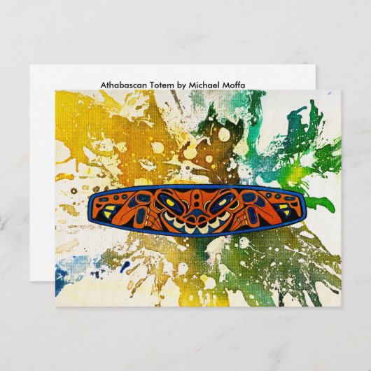 Athabascan Totem von Michael Moffa Postkarte (Vorne/Hinten)