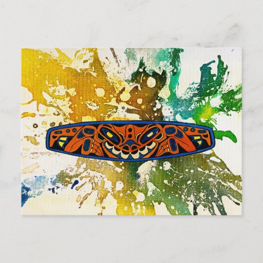 Athabascan Totem von Michael Moffa Postkarte (Vorderseite)