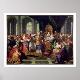 Athaliah trieb vom Tempel, c.1697 weg (Öl an Poster
