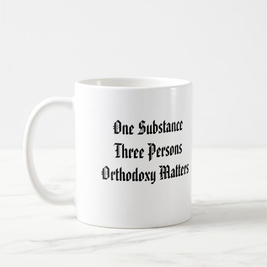 Athanasius Orthodoxie-Angelegenheits-Tasse Kaffeetasse (Links)