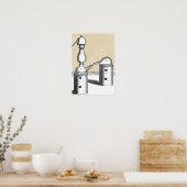 Athanor Alchemy Furnace und Alembic Flask Poster (Küche)